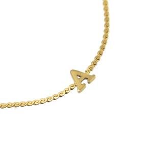 NEW BRENDA GRANDS women's dainty initial bracelet in gold